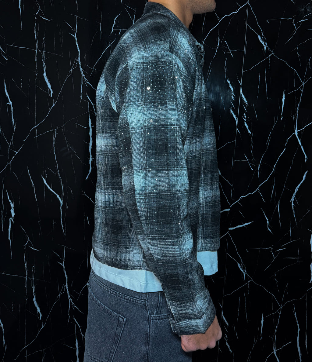Camicia grigia brillantinata