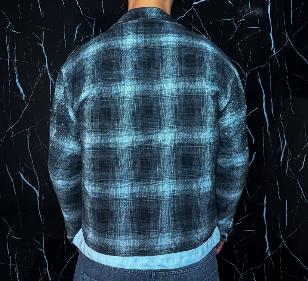 Camicia grigia brillantinata