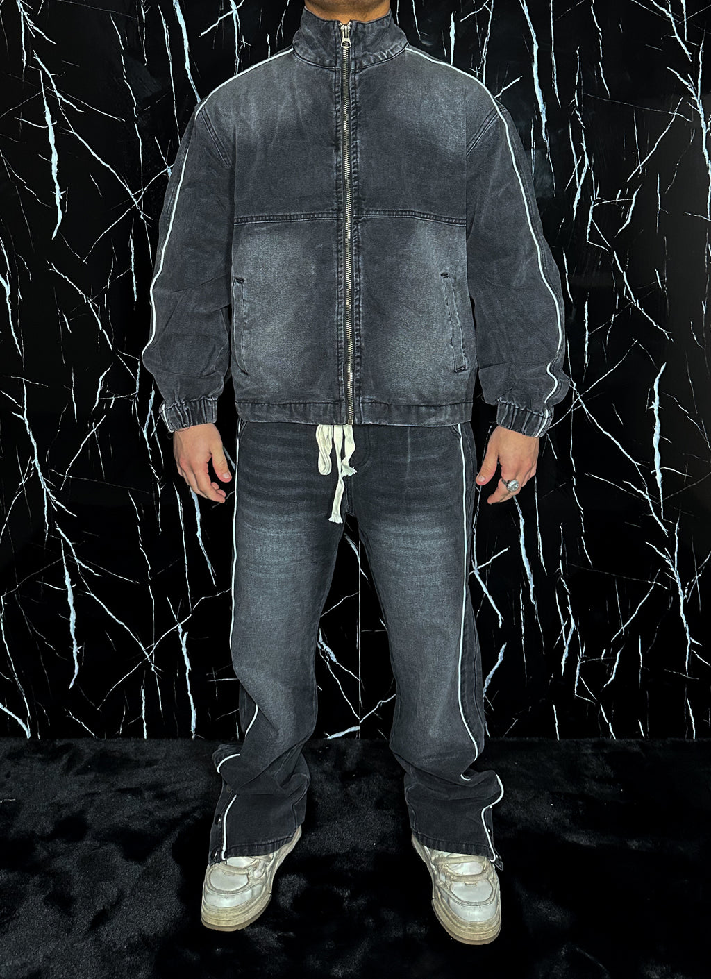 Coordinato in Jeans Nero