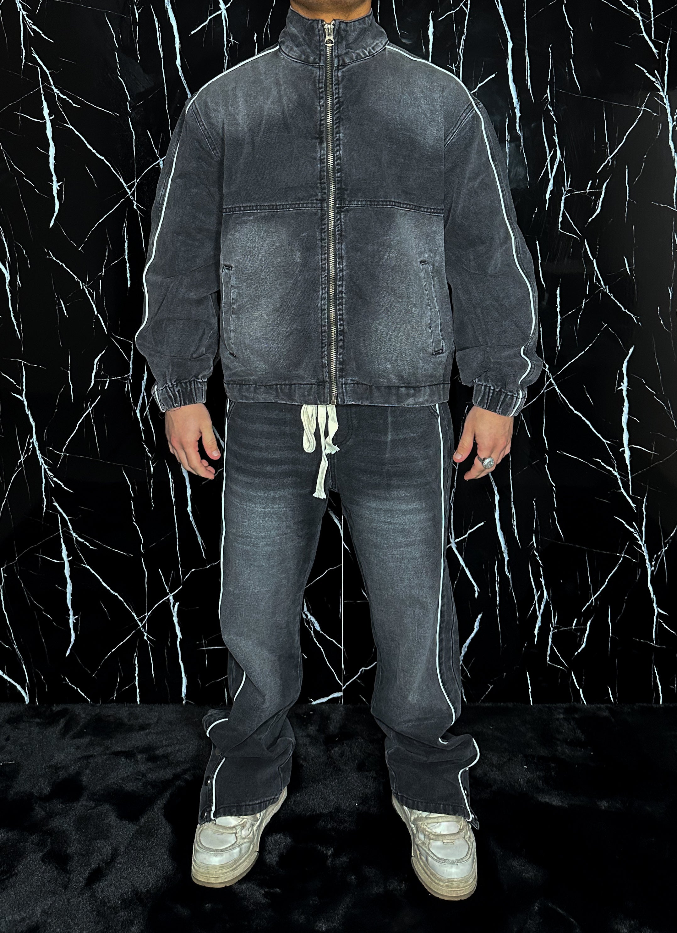 Coordinato in Jeans Nero