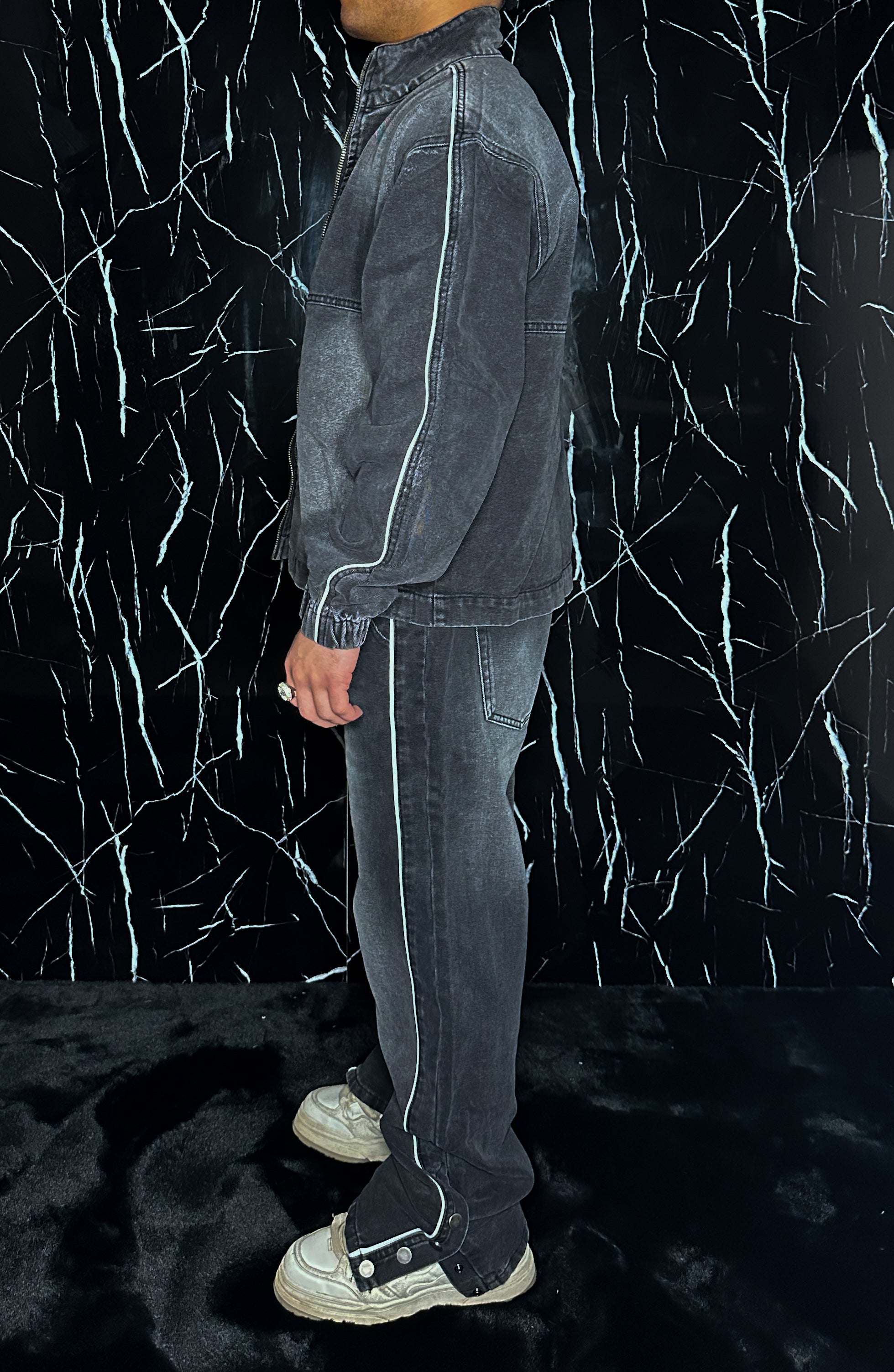 Coordinato in Jeans Nero